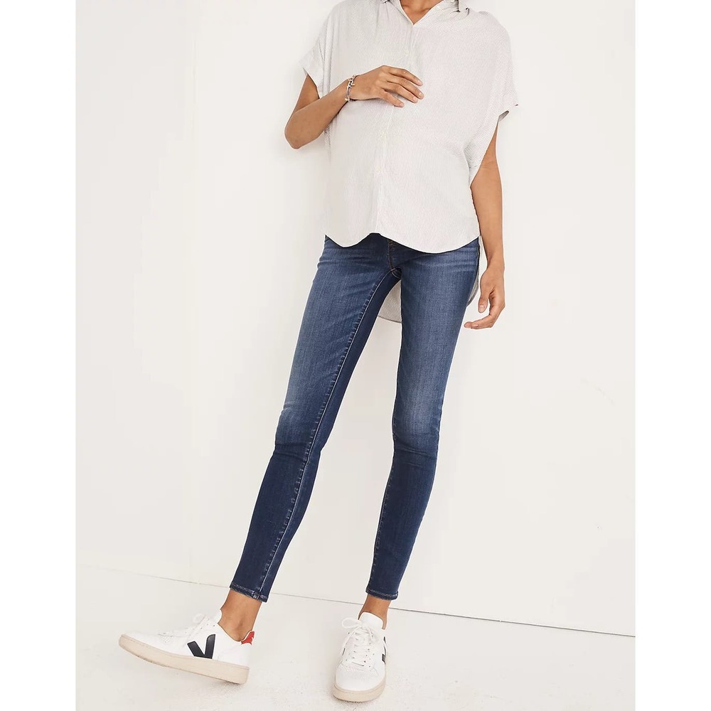 Madewell Maternity Jeans Over the Belly Skinny Danny Wash TENCEL Denim Edition